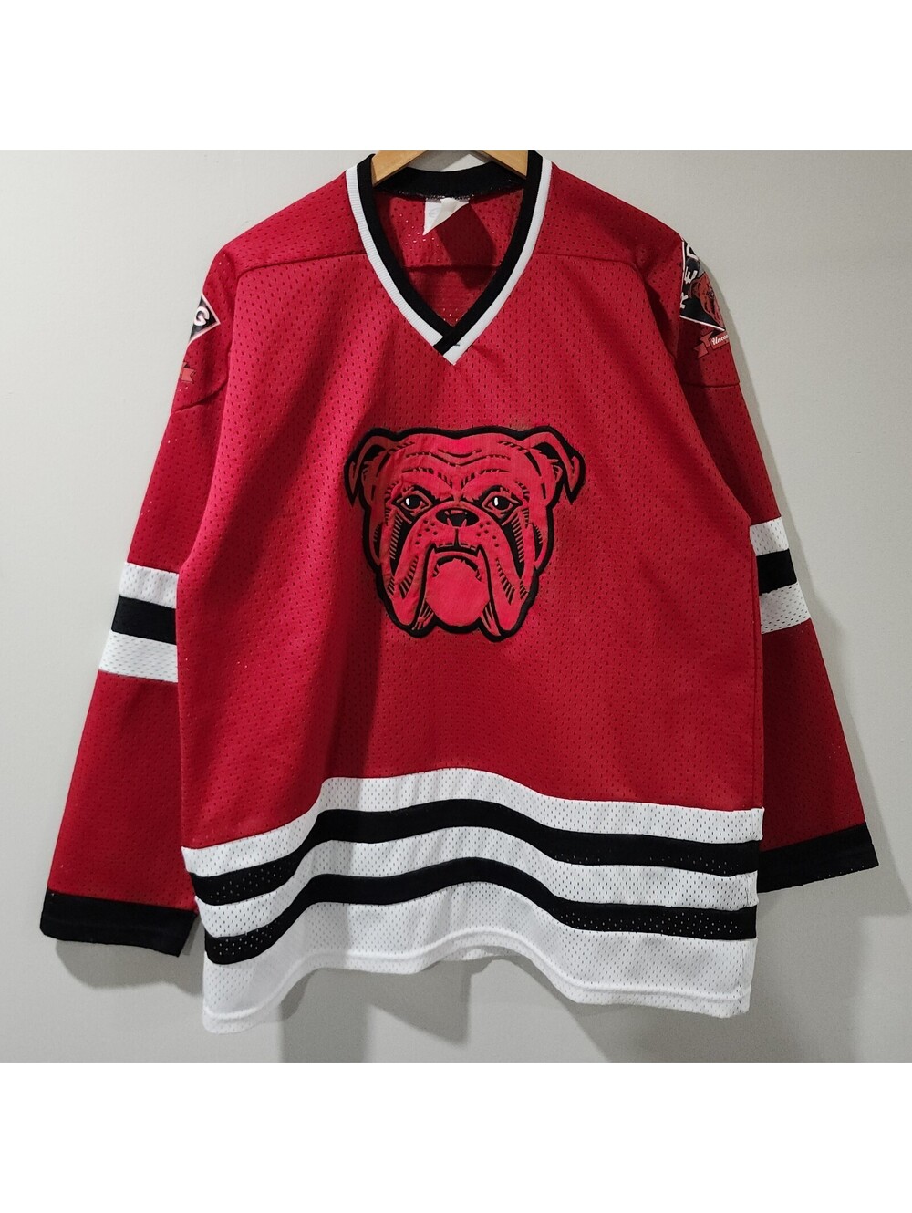 Vintage Red Dog Beer Hockey Jersey Mesh Promo Rare Punk Sport Skate USA Large
